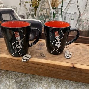 PRIMA DESIGN “BLACK HALLOWEEN SKELETON MUGS